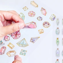 20 paquetes serie coreana de botellas de cristal adhesivos en bronce mariposa adhesivo de manualidades para álbum de recortes diario pegajoso notas de teléfono pegatinas(China)