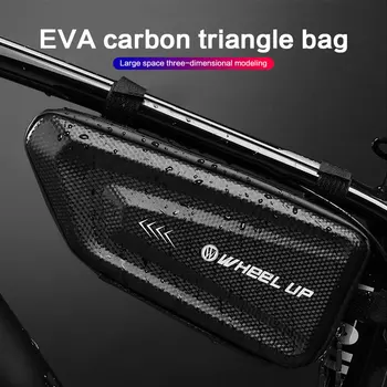

KISSCASE Bicycle Bike Bag Front Tube Frame Bag Hard Shell Waterproof Phone Bags Double Zipper Triangle Tools Cycling Pouch Case
