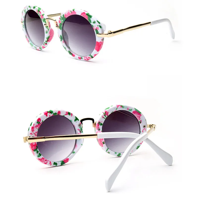 TTLIFE Круглые Солнцезащитные очки для девочек Kawaii детские солнцезащитные очки с круглым цветком Gafas детские очки для маленьких мальчиков yjh0302
