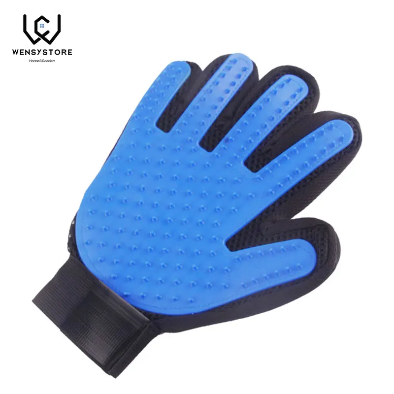 Dog Pet brush Glove Deshedding Gentle Efficient Pet Grooming Glove Dog Bath Cat cleaning Supplies Pet Glove Dog Combs XFx30