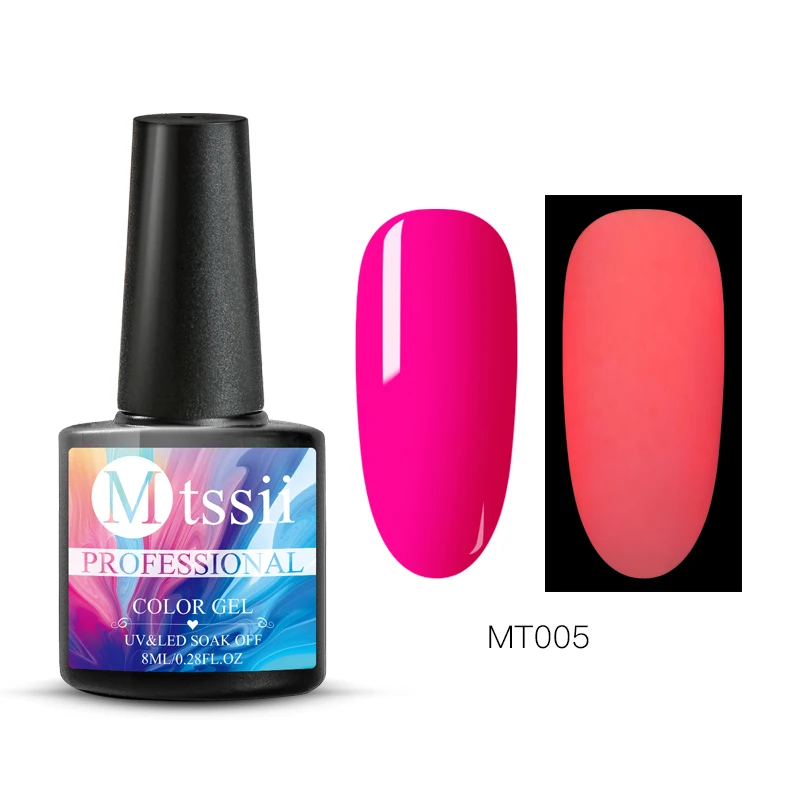 BS05824 Mtssii 8ml Glow In Dark Fluorescent Neon Luminous Uv LED Soak Off Gel Varnish Lighting In Night Semi Permanent Varnish Enamel - Цвет: BS05824