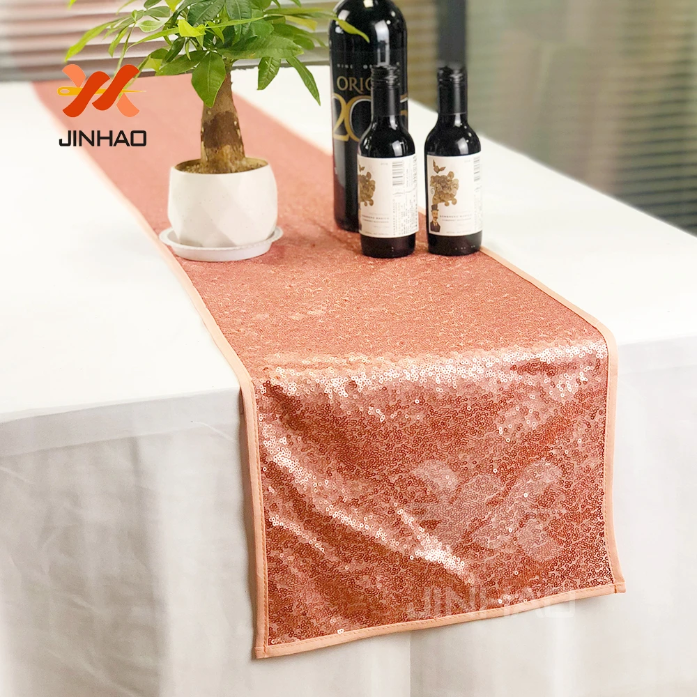 

The Champagne Glitter Luxury Wedding Dinner 30x200cm Sequin Table Runners