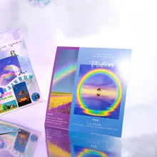 Lot de cartes postales mixtes «bel arc en ciel», 30 pièces, signet en papier pour écoliers et enfants, cartes de vœux