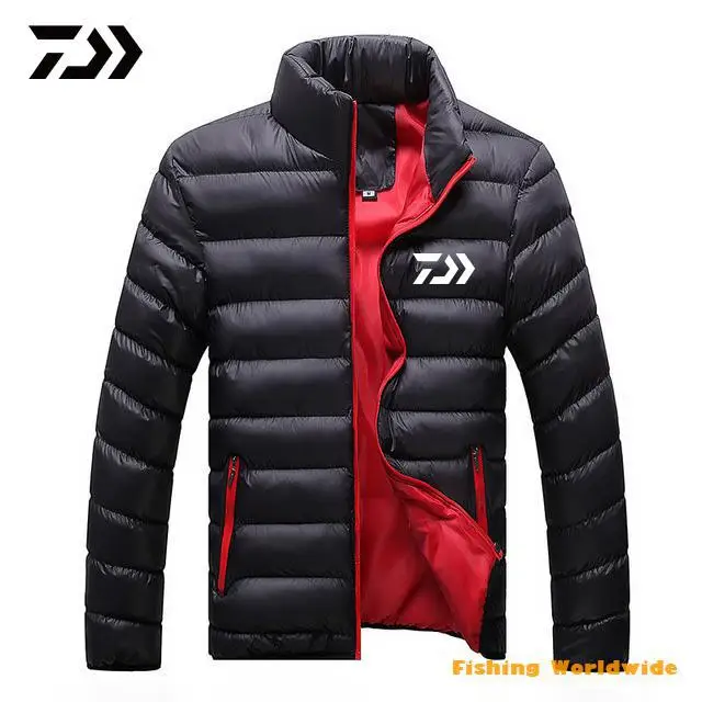 New Men DAIWA Fishing Jacket Coats Thicken Warm Winter Windproof Jackets Outdoor Mens Fishing Down Parka Hooded Outwear Jacket - Цвет: 30