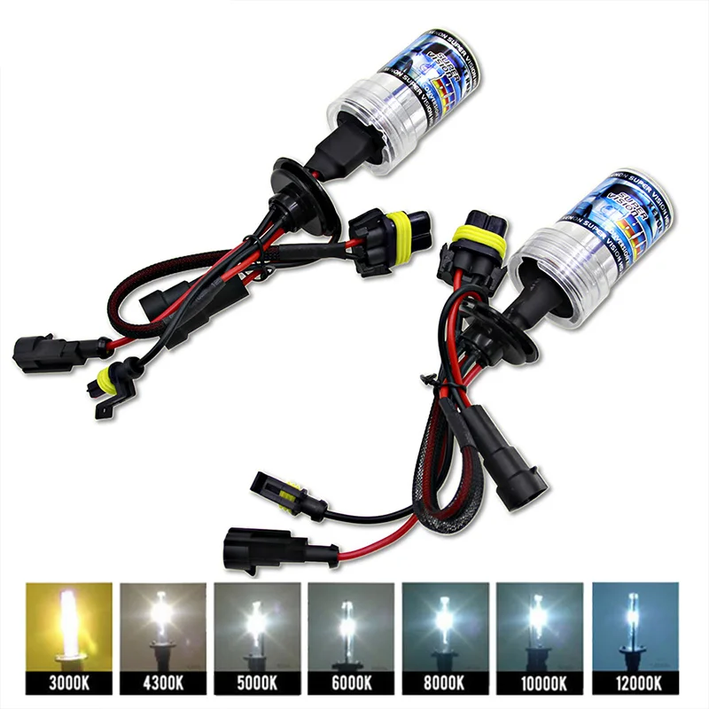 

2PCs 12V 55W Xenon H4 Bulbs H7 H1 H3 HID Conversion KitH11 H8 9005 Auto Car Headlight Halogen Lamp 3000k 4300k 5000K 6000k 8000K