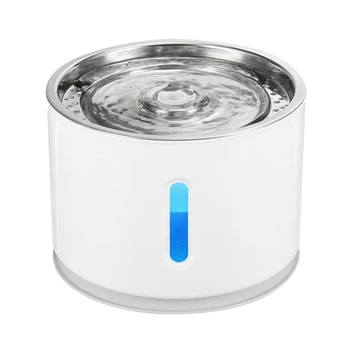

2.4L Automatic Pet Water Fountain with LED Electric USB Dog Cat Pet Mute Drink Feed Bowl Automatic Drinking Fountain Dispenser