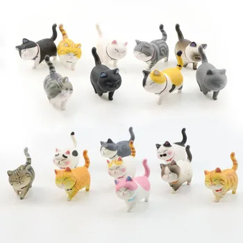

Cartoon Doll 9 Cat Bells Children Toy Room Ornaments Head Rotatable Mini Cute Animal Pet Model Twisted Tgg Children's Gifts