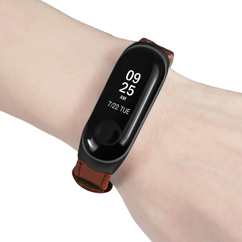 Для Xiaomi mi Band 3 4 фитнес-трекер красочные кожаные mi Band 4 3 ремешок черный золотой чехол модные браслеты