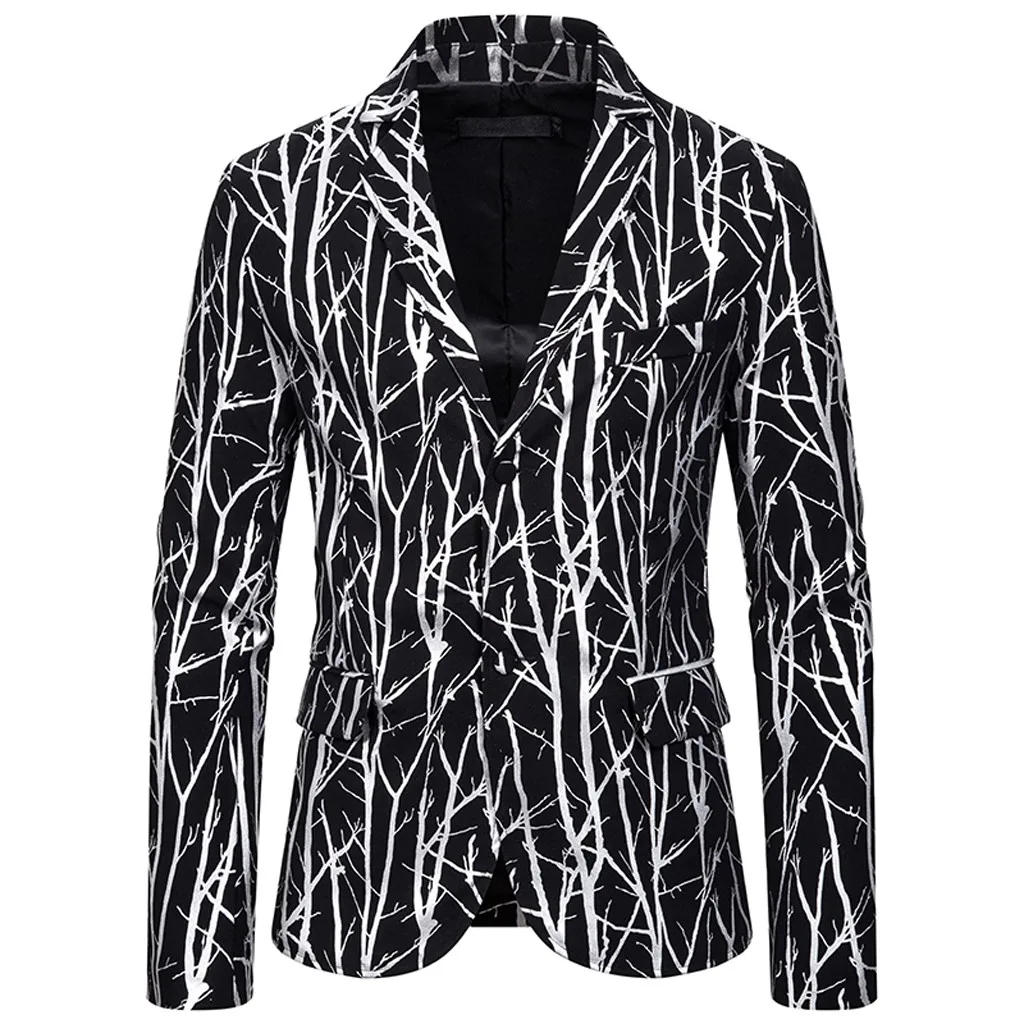 Белый Модные мужские рубашки, Camisa hombre, осенне-зимняя повседневная куртка на пуговицах с золотым принтом, пальто с длинным рукавом, верхняя одежда, мужская куртка baju kaos - Цвет: Белый