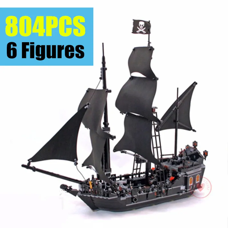 Новый черный жемчуг корабль Пираты Карибского моря Fit лодка город военные
