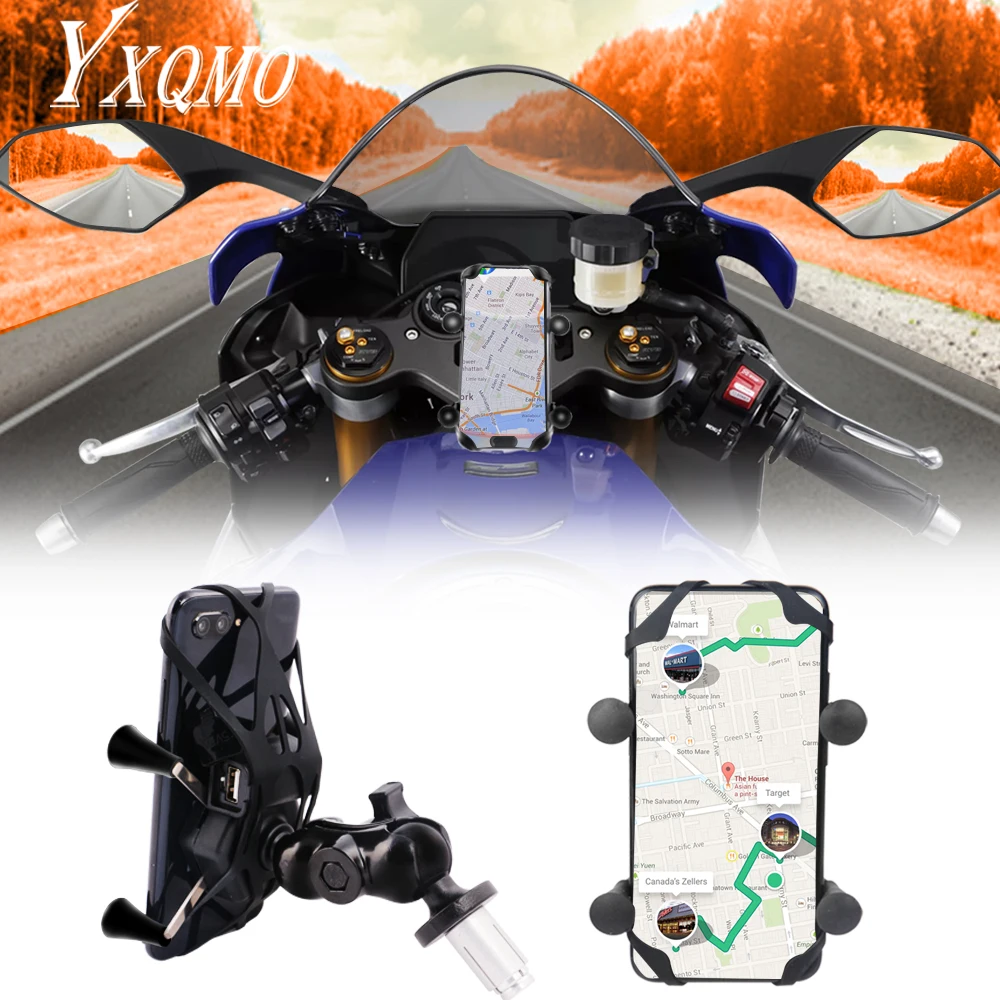 Держатель для телефона вилка стержень кронштейн мотоцикла GPS навигация Yamaha YZF R1