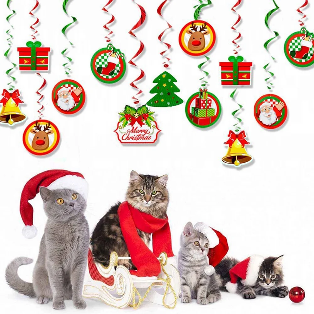Besegad 30 шт. Merry christmas party декоративный Комплект Висячие завитки карты спиральный орнамент Вечерние торжества реквизит для фотосессии