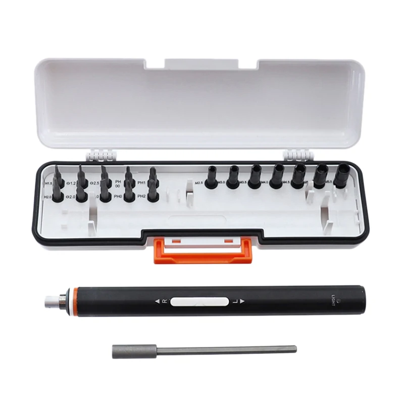 

19Pcs/Set Mini Cordless Electric Screwdriver Power Tools, Portable Electric Torque Precision Screwdriver for Laptop PC Cellphone