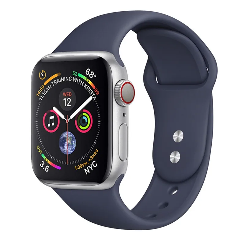 Ремешок сменный из мягкого силикона для Apple Watch Series 1 2 3 4 5 42 мм спортивный браслет