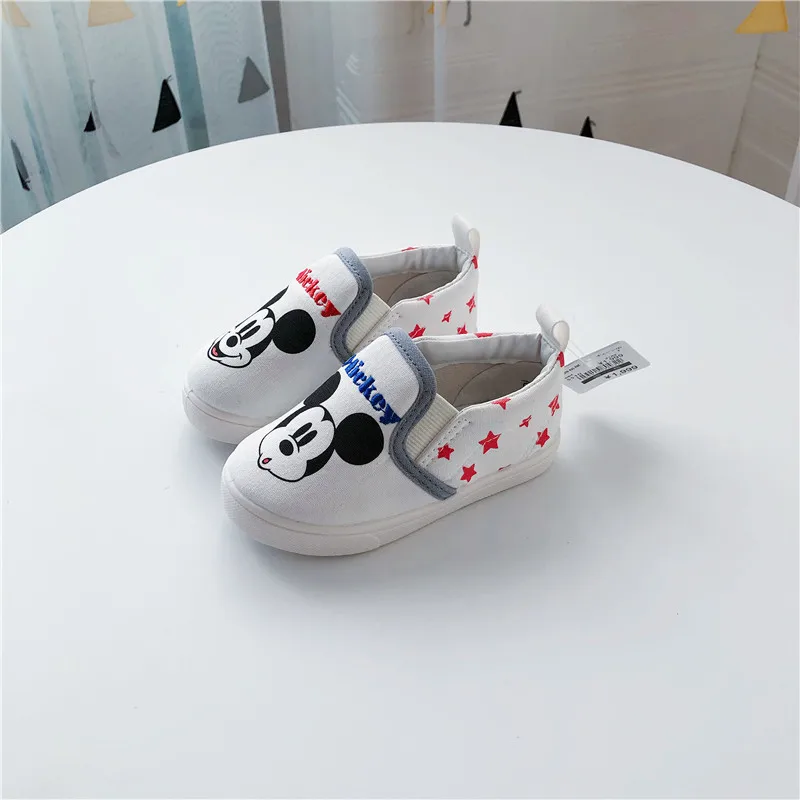 Disney Minnie/тонкие туфли для девочек Новинка весны 2018 года Стильная мягкая