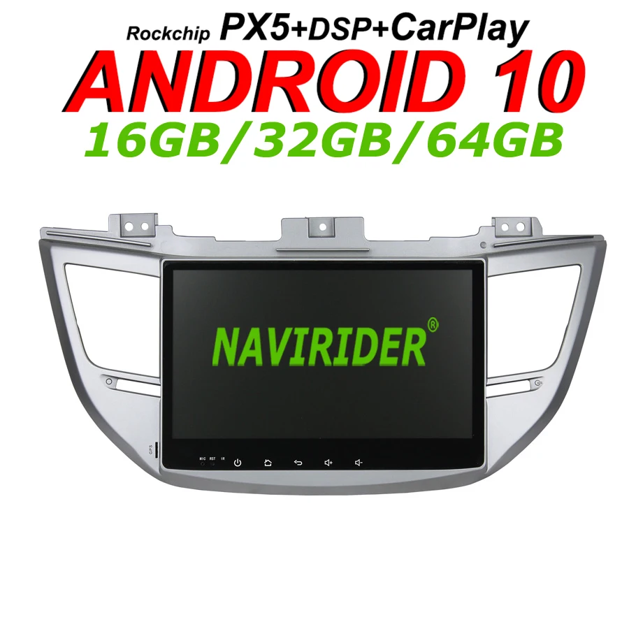 GPS навигатор Navirider для Hyundai Tucson III сенсорный экран 10 1 дюйма android 8 ядер 64 Гб ПЗУ радио
