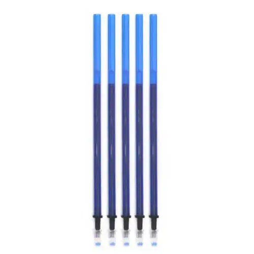 Erasable Pen Washable Handle Blue/Black/Red 0.5mm Kawaii Pen Refill Rod for Office Supplies Student Exam Writing Spare pens Dark Blue Refil-5pcs