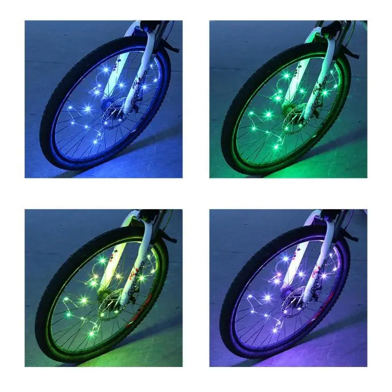 20LED 18 шаблонов велосипедный светильник со спицами Водонепроницаемый Горный велосипед Велоспорт