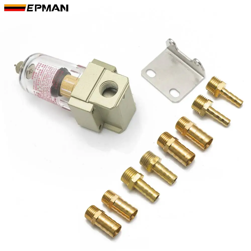 EPMAN Universal Engine Oil Catch Tank/ Oil can Filter out impurities Engine Oil Separator Oil and Gas Separator EPEOSG32