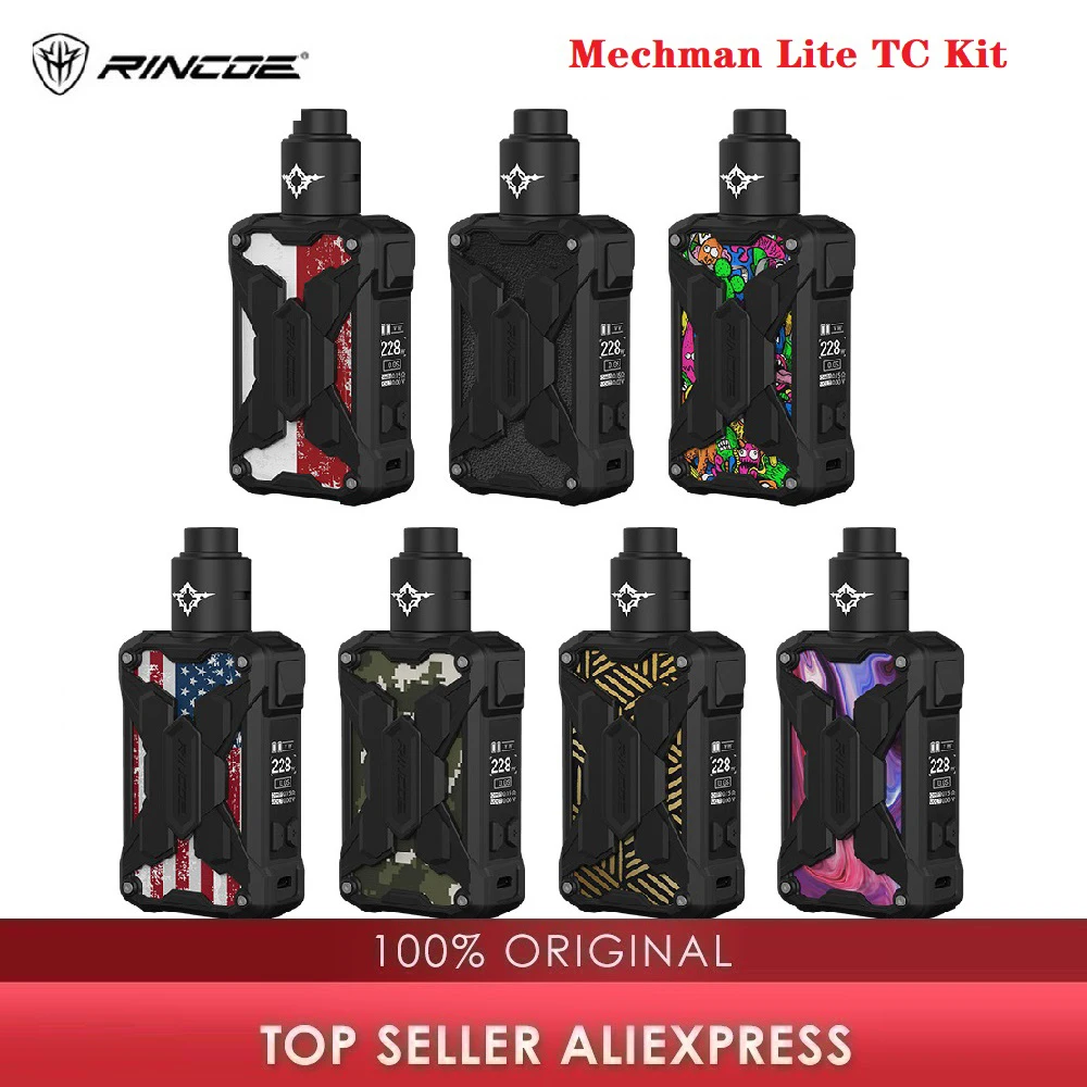 Новый оригинальный комплект Rincoe Mechman Lite TC с Metis RDA и выходным напряжением 228 Вт