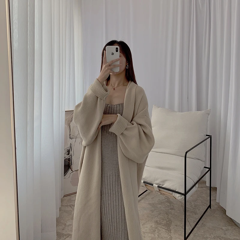 2020 Plus Size Long Women Faux Wool Sweater Autumn