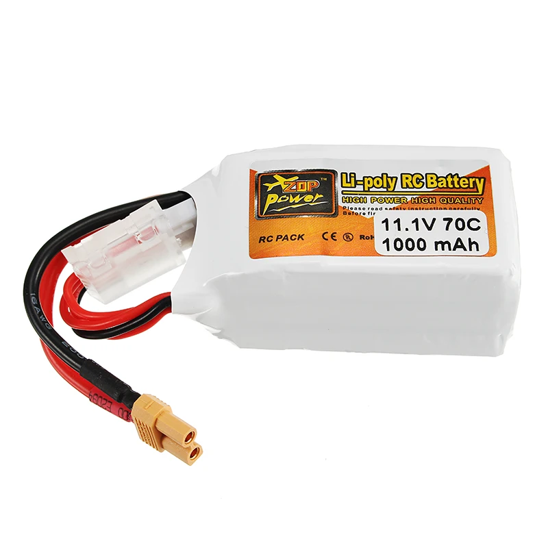 2 шт. ZOP мощность 11,1 В 1000 мАч 70C 3S Lipo батарея XT30 Разъем для RC FPV гоночный Дрон Квадрокоптер самолет