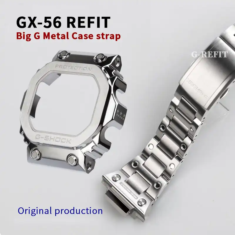 g shock steel silver