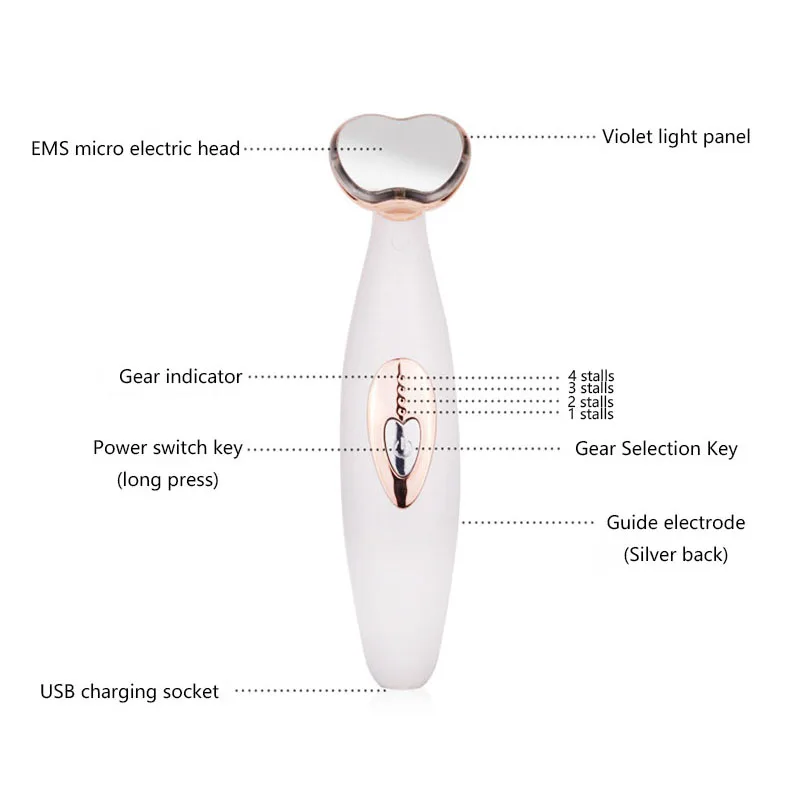 NEW EMS MicroCurrent Ion Import Face Deep cleansing Face Lifting Skin Tightening Devcie EMS Wrinkle Removal Beauty Machine