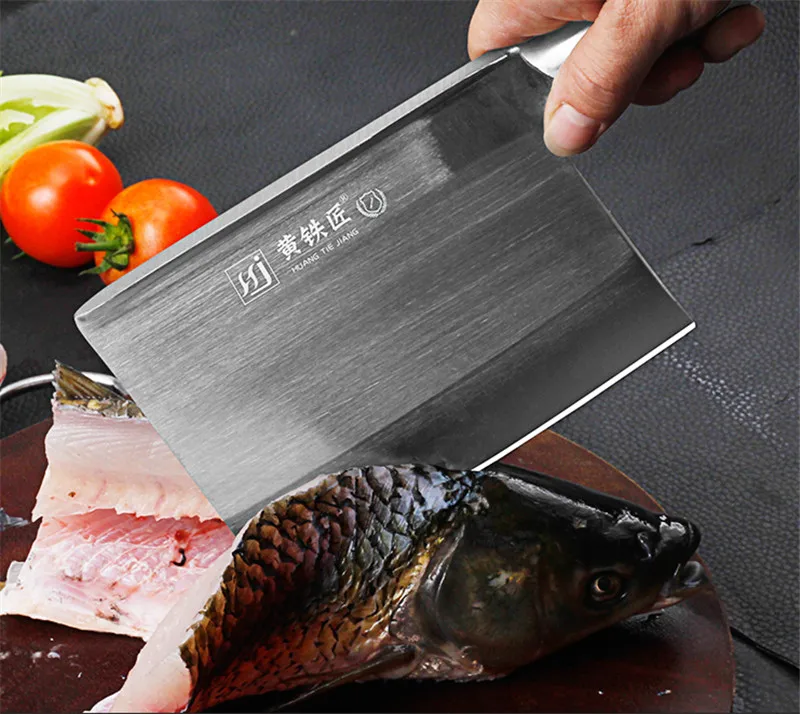 Супер острый большой ручной работы специальный нож для уничтожения рыбы утолщенная резка рыбы кости сашими японской мясной нож шеф-повара Кливер