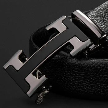 

Men's Belts Luxury Automatic Buckle Genune Leather Strap Black for Mens Belt Designers Brand High Quality MP02801P