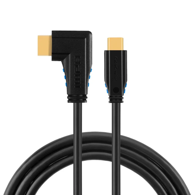 USB-C к HDMI 4 K, type-C(совместим с Thunderbolt 3) к HDMI под прямым углом с кабелем 270 градусов, совместим с MacBook Pro /2