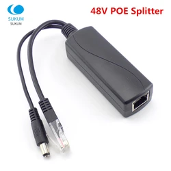 Répartiteur POE 48V 10/100M/af Power Over Ethernet, adaptateur PoE pour système de caméra IP de sécurité CCTV 