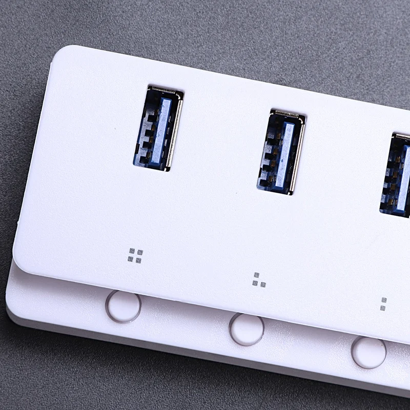 Usb 3,0 концентратор 4 порта скорость 5 Гбит/с адаптер питания для ПК ноутбука с переключателем ВКЛ/ВЫКЛ