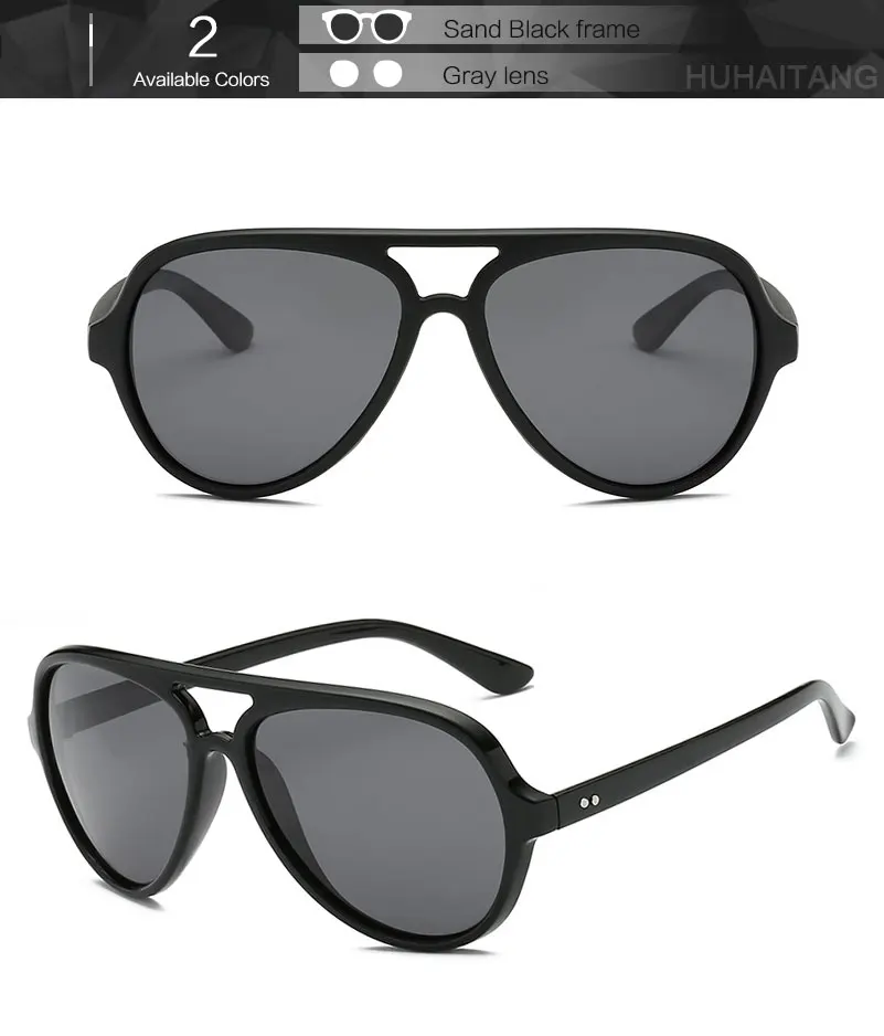 HUHAITANG Vintage Polarizing Men Sun Glasses Mens Polarized Driving Sunglasses Women Designer Luxury Brand Outdoor Sunglass