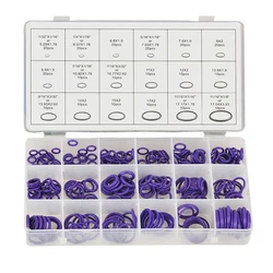 Universal Car Air Conditioning HNBR O-Rings Set - 270-Piece Assortment for Auto Repair and Refrigerant Sealing (270Pcs)