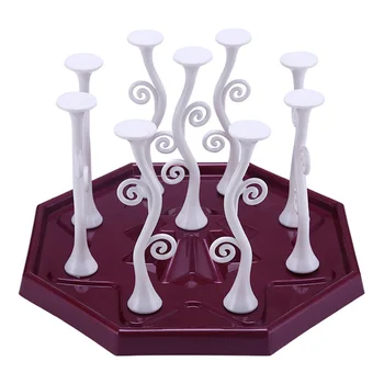 

Drying Rack Freestanding PP Water Bottle Bar Mug Cabinet Kitchen Supplies Drain Cup Holder With Tray Living Room Countertop