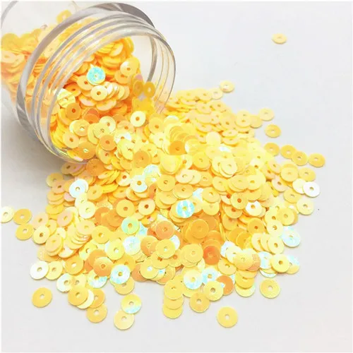AB yellow 10g Seuqin 3/4/5/6 мм плоские круглые ПВХ свободного кроя с блестками и пайетками свадебные ремесла Сделай Сам домашняя мебель швейная средства ухода за кожей Lentejuelas - Цвет: AB yellow