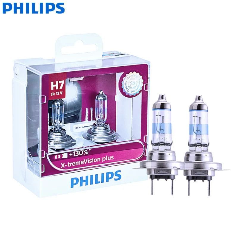 Автомобильные галогенные фары Philips X-treme Vision Plus H7 12 В 55 Вт PX26d 12972XVPS2 130% | Автомобили и