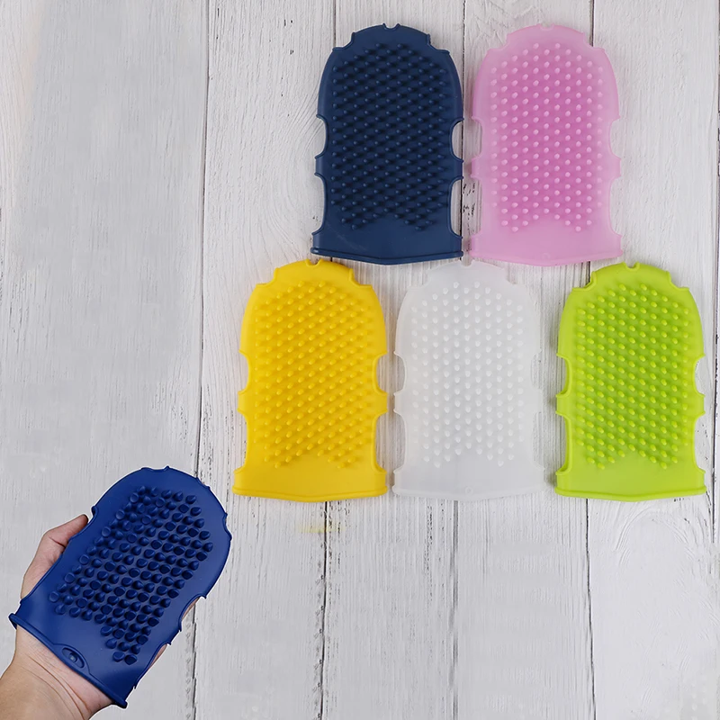 1Pc Massage bath towel silicone bath brush Skin Clean Silicone Bath Brushes Shower Gloves Bath Scrub Remover Body Exfoliating massage scrub gloves body scrubber