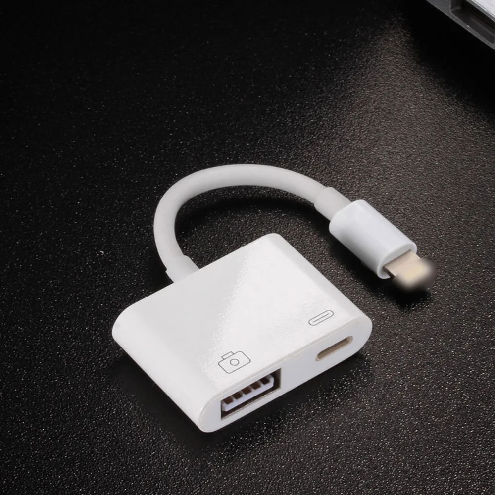Для iPhone otg адаптер кабель освещение U диск кабель для передачи данных камера комплект поддерживает высокий ток