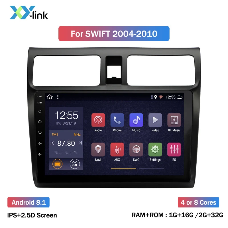 Excellent Android 8.1 car dvd gps Multimedia 10.1 INCH For suzuki swift 2004-2010 car radio player navigation head unit WIFI BT 1