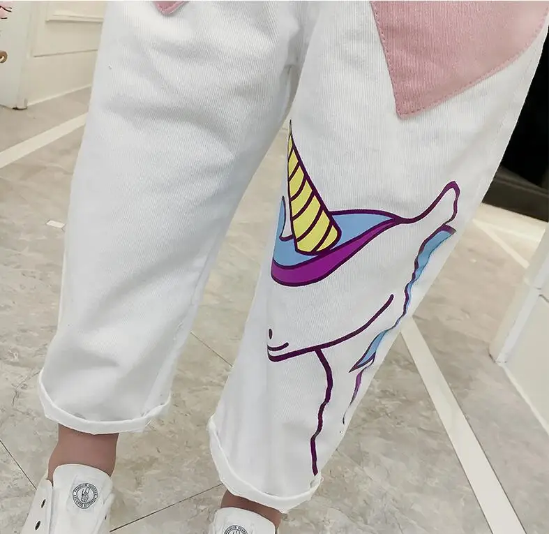 Unicorn White & Pink Overalls For Girls