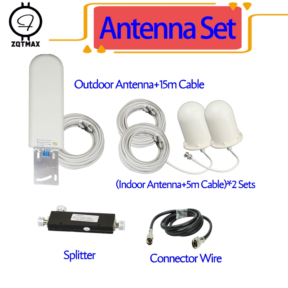 

ZQTMAX 25dBi 2g 3g 4g antenna For lte umts Cellular Signal Amplifier gsm dcs mobile signal booster 2600 repeater to tow room
