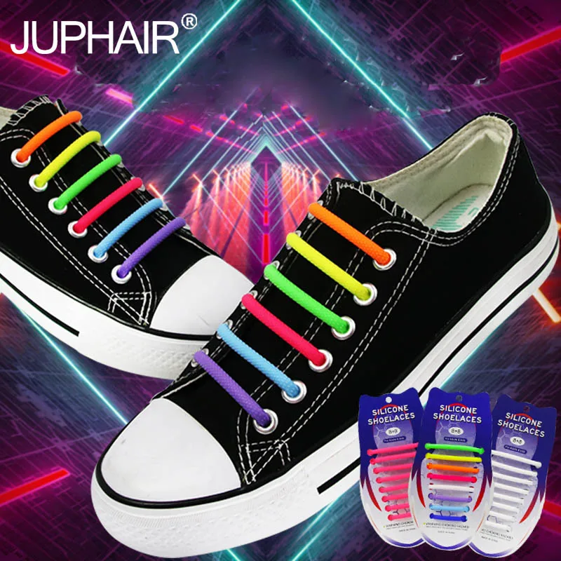

shoelaces three-dimensional semi-circular creative silicone elastic lazy free adult children lace kids laces buckle round head