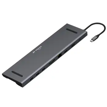 

HC101C3 10 in 1 USB-C HUB Type-C to USB3.0 HDMI DP Docking Splitter Adapter