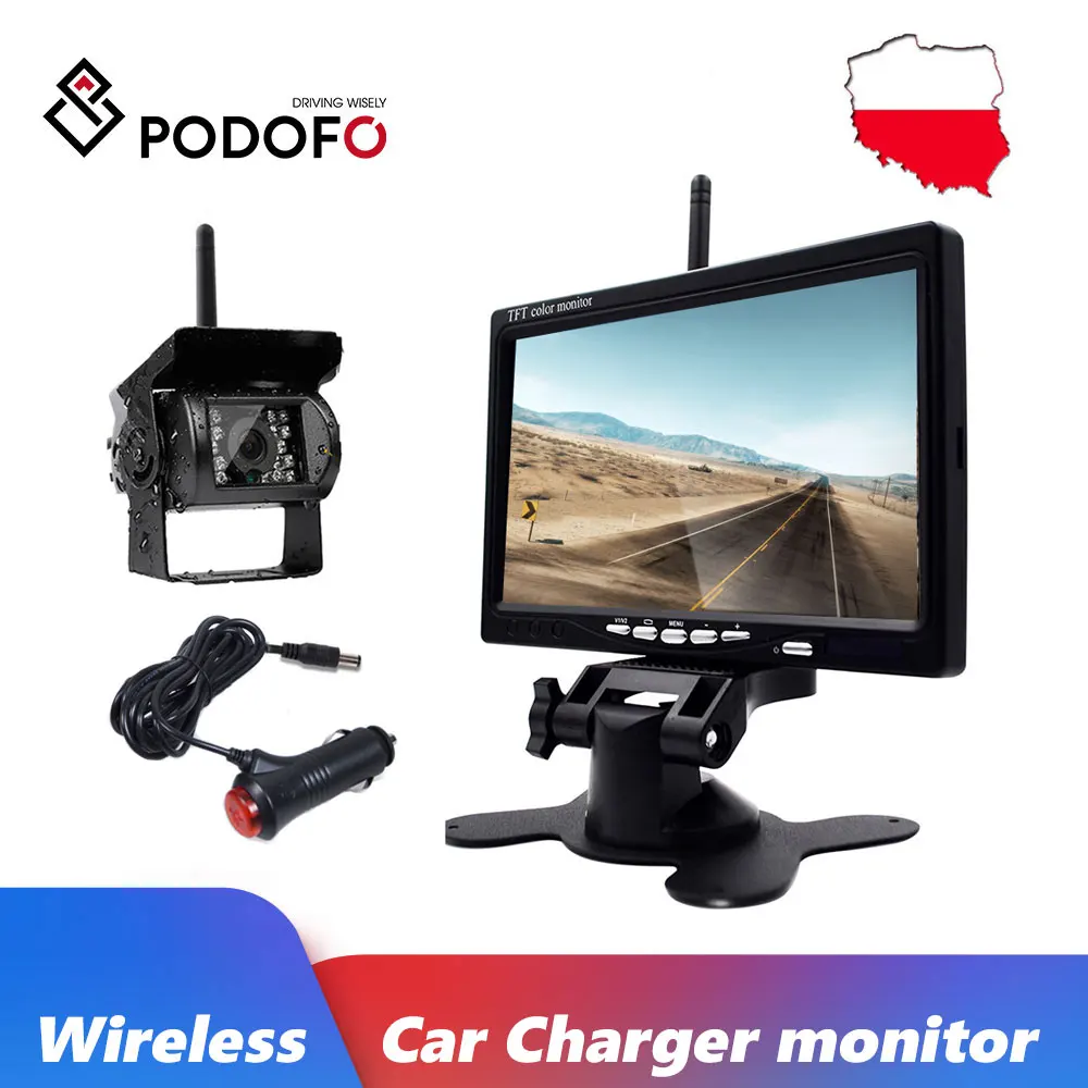 RV Truck Trailer 18LEDs Backup Camera Wireless 5/" TFT LCD Rear View Monitor