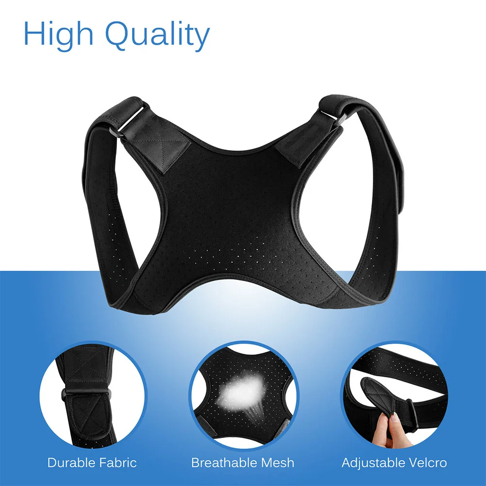 Для мужчин и женщин поддержка спины для взрослых терапия черный Корректор осанки Пояс эластичный Плечо Один размер неопрен Регулируемый бандаж эффективный