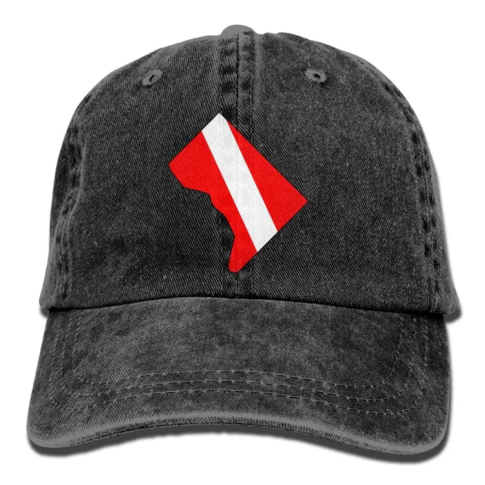 TSDFCMen и women, ВИНТАЖНАЯ ДЖИНСОВАЯ бейсболка, флажок погружения в воду, карта 1