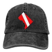 TSDFCMen и women, ВИНТАЖНАЯ ДЖИНСОВАЯ бейсболка, флажок погружения в воду, карта 1