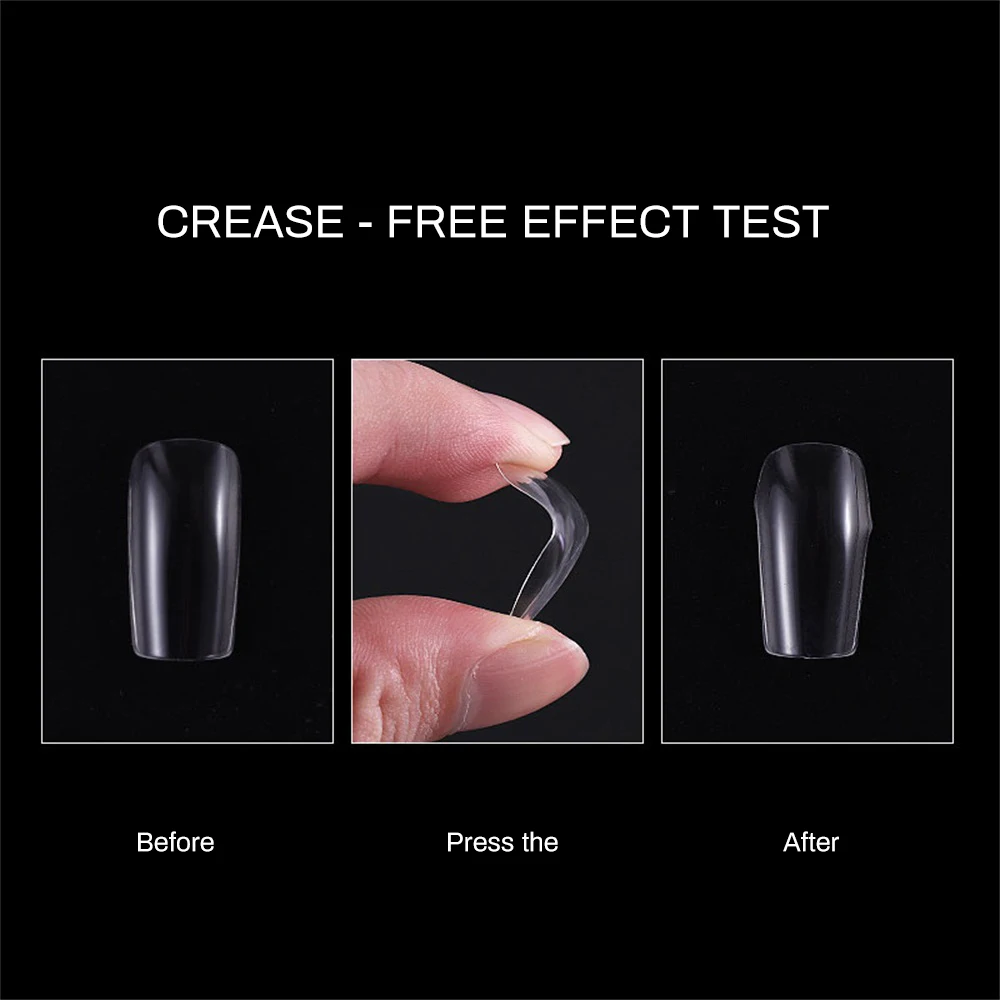 240 PCS/Box Professional Different Styles Acrylic Nail Tips Full Cover Ultra-Thin Matte Surface Polished False Nail Tips